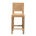 bali & pari Anfield Modern Bohemian Natural Seagrass and Mahogany Wood Counter Stool - BSOAnfield SH60-Mahogany/Seagrass-CS