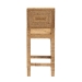bali & pari Anfield Modern Bohemian Natural Seagrass and Mahogany Wood Counter Stool - BSOAnfield SH60-Mahogany/Seagrass-CS
