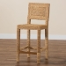 bali & pari Anfield Modern Bohemian Natural Seagrass and Mahogany Wood Counter Stool - BSOAnfield SH60-Mahogany/Seagrass-CS
