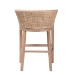 bali & pari Papua Modern Bohemian Antique White Washed Rattan and Mahogany Wood Counter Stool - BSOPapua-Wood/Antil White Wash-CS