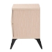 Baxton Studio Draper Mid-Century Modern Two-Tone Light Brown and Black Wood 2-Drawer Nightstand - BSOKBL2334-Natural/Black-2DW-Nightstand