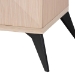 Baxton Studio Draper Mid-Century Modern Two-Tone Light Brown and Black Wood 2-Drawer Nightstand - BSOKBL2334-Natural/Black-2DW-Nightstand