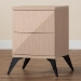 Baxton Studio Draper Mid-Century Modern Two-Tone Light Brown and Black Wood 2-Drawer Nightstand - BSOKBL2334-Natural/Black-2DW-Nightstand