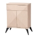 Baxton Studio Draper Mid-Century Modern Two-Tone Light Brown and Black Wood 2-Door Sideboard Buffet