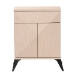 Baxton Studio Draper Mid-Century Modern Two-Tone Light Brown and Black Wood 2-Door Sideboard Buffet - BSOKBL2347-Natural/Black-1DW-Sideboard