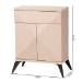 Baxton Studio Draper Mid-Century Modern Two-Tone Light Brown and Black Wood 2-Door Sideboard Buffet - BSOKBL2347-Natural/Black-1DW-Sideboard