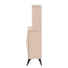 Baxton Studio Draper Mid-Century Modern Two-Tone Light Brown and Black Wood Kitchen Cabinet - BSOKBL2349-Natural/Black-1DW-Kitchen Cabinet