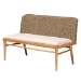 bali & pari Denver Modern Bohemian Natural Seagrass and Acacia Wood 2-Piece Dining Nook Banquette Set - BSODenver-Natural Seagrass with backs-2PC Bench Set