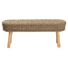 bali & pari Denver Modern Bohemian Natural Seagrass and Acacia Wood Accent Bench - BSODenver-Natural Seagrass (no backs)-Bench