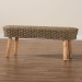 bali & pari Denver Modern Bohemian Natural Seagrass and Acacia Wood Accent Bench - BSODenver-Natural Seagrass (no backs)-Bench
