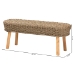 bali & pari Denver Modern Bohemian Natural Seagrass and Acacia Wood Accent Bench - BSODenver-Natural Seagrass (no backs)-Bench