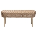 bali & pari Raisa Modern Bohemian Natural Kubu Rattan and Grey Acacia Wood Accent Bench - BSOMona Kubu-Grey/Natural/Light Brown-Bench (no back)