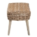 bali & pari Raisa Modern Bohemian Natural Kubu Rattan and Grey Acacia Wood Accent Bench - BSOMona Kubu-Grey/Natural/Light Brown-Bench (no back)