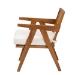 Baxton Studio Jetsam Japandi Cream Boucle Fabric and Walnut Brown Finished Wood Arm Chair - BSOBBT5486-Maya/Cream/Walnut-CC