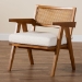Baxton Studio Jetsam Japandi Cream Boucle Fabric and Walnut Brown Finished Wood Arm Chair - BSOBBT5486-Maya/Cream/Walnut-CC