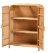 bali & pari Curacao Modern Bohemian Light Honey Rattan 2-Door Storage Cabinet - BSOCuracao-Light Honey Rattan-Medium-Cabinet