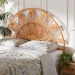 bali & pari Jasmine Modern Bohemian Natural Rattan Queen Size Standalone Headboard - BSOJasmine-Light Honey Rattan-Queen-HB