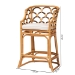 bali & pari Veneto Modern Bohemian Light Honey and Dark Brown Rattan Bar Stool - BSOVeneto-Light Honey Rattan/Dark Brown Contrast-BS