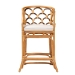 bali & pari Veneto Modern Bohemian Light Honey and Dark Brown Rattan Bar Stool - BSOVeneto-Light Honey Rattan/Dark Brown Contrast-BS