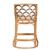 bali & pari Veneto Modern Bohemian Light Honey and Dark Brown Rattan Bar Stool - BSOVeneto-Light Honey Rattan/Dark Brown Contrast-BS