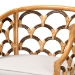 bali & pari Veneto Modern Bohemian Light Honey and Dark Brown Rattan Bar Stool - BSOVeneto-Light Honey Rattan/Dark Brown Contrast-BS