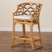 bali & pari Veneto Modern Bohemian Light Honey and Dark Brown Rattan Bar Stool - BSOVeneto-Light Honey Rattan/Dark Brown Contrast-BS