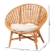 bali & pari Aerin Modern Bohemian Natural Rattan Accent Chair - BSOAerin-Light Honey Rattan-CC