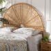 bali & pari Nina Modern Bohemian Honey Rattan Queen Size Standalone Headboard - BSONina-Light Honey Rattan-Queen-HB