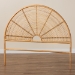 bali & pari Nina Modern Bohemian Honey Rattan Queen Size Standalone Headboard - BSONina-Light Honey Rattan-Queen-HB