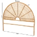 bali & pari Nina Modern Bohemian Honey Rattan Queen Size Standalone Headboard - BSONina-Light Honey Rattan-Queen-HB