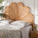 bali & pari Flower Modern Bohemian Honey Rattan King Size Standalone Headboard - BSOFlower-Light Honey Rattan-King-HB