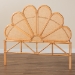 bali & pari Flower Modern Bohemian Honey Rattan King Size Standalone Headboard - BSOFlower-Light Honey Rattan-King-HB