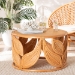 bali & pari Raflesia Modern Bohemian Natural Rattan Coffee Table - BSORaflesia-Light Honey Rattan-CT