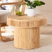 bali & pari Iryna Modern Bohemian Natural Rattan End Table - BSOIowai-Natural Rattan-ET