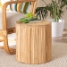 bali & pari Milagra Modern Bohemian Natural Rattan End Table - BSOMisisipi-Natural Rattan-ET