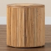 bali & pari Milagra Modern Bohemian Natural Rattan End Table - BSOMisisipi-Natural Rattan-ET