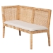 bali & pari Kalimantan Bohemian Light Honey Rattan 2-Piece Banquette Set - BSOKalimantan-Light Honey Rattan-2PC Bench Set