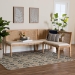 bali & pari Kalimantan Bohemian Light Honey Rattan 2-Piece Banquette Set - BSOKalimantan-Light Honey Rattan-2PC Bench Set