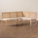bali & pari Kalimantan Bohemian Light Honey Rattan 2-Piece Banquette Set - BSOKalimantan-Light Honey Rattan-2PC Bench Set