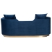 Baxton Studio Deserae Glam and Luxe Navy Blue Velvet and Brushed Gold Metal Sofa - BSOTSF-7021-Navy Blue Velvet-Sofa