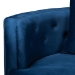 Baxton Studio Deserae Glam and Luxe Navy Blue Velvet and Brushed Gold Metal Sofa - BSOTSF-7021-Navy Blue Velvet-Sofa