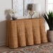 bali & pari Palm Bohemian Honey Scallop Rattan Console Table - BSOPalm-Light Honey Rattan-Console Table