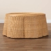 bali & pari Palm Bohemian Honey Scallop Rattan Coffee Table - BSOPalm-Light Honey Rattan-Coffee Table