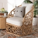 bali & pari Prisca Bohemian Light Honey Rattan Accent Chair - BSOModel 2-Light Honey Rattan-CC