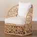 bali & pari Prisca Bohemian Light Honey Rattan Accent Chair - BSOModel 2-Light Honey Rattan-CC