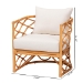 bali & pari Acelynn Bohemian Light Honey Rattan Arm Chair - BSOModel 3-Light Honey Rattan-CC