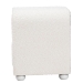 Baxton Studio Bonilla Modern White Teddy-Bear Fabric and Rubberwood 2-Drawer Nightstand - BSOBBT3220.11-White-NS
