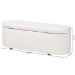 Baxton Studio Lavina Modern White Teddy-Bear Fabric Storage Bench - BSOBBT3212.11 A2-White-Bench