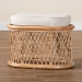 bali & pari Ladonna Bohemian Natural Rattan Ottoman Footstool - BSOWS072-Natural Rattan-Stool