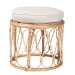bali & pari Hachiro Bohemian Natural Rattan Ottoman Footstool